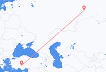 Flights from Tyumen, Russia to Konya, Turkey
