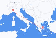Flyreiser fra Athen, Hellas til Genova, Italia