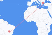 Flights from Uberlândia to Skyros