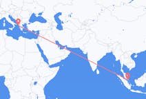 Flyreiser fra Johor Bahru, Malaysia til Korfu, Hellas