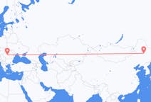 Flyreiser fra Daqing, Kina til Sibiu, Romania