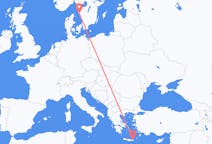 Flyreiser fra Sitia, Hellas til Göteborg, Sverige