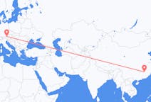 Flyreiser fra Ji an, Kina til Salzburg, Østerrike