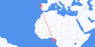 Vluchten van Sao Tomé en Principe naar Portugal