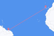 เที่ยวบินจาก ปารามารีโบ ไปยัง เกาะเตเนริเฟ