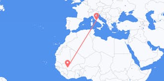 Flyrejser fra Mali til Italien