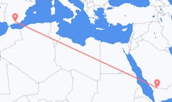 出发地 沙特阿拉伯出发地 奈季蘭目的地 西班牙格拉纳达的航班