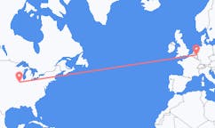 Flyrejser fra Peoria, USA til Maastricht, Holland