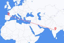 出发地 印度那格浦尔目的地 西班牙维多利亚的航班