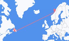 เที่ยวบิน จาก Saint-Pierre, แซงปีแยร์และมีเกอลง ไปยัง Rørvik, นอร์เวย์