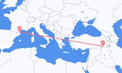 Vluchten van Şırnak naar Perpignan