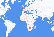 Flyg från Kimberley, Northern Cape, Sydafrika till Limoges, Frankrike