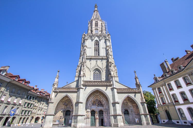 Photo of famous cathedral of Bern in Switzerland.