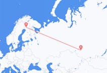 ロシアのから ノヴォシビルスク、フィンランドのへ ロヴァニエミフライト