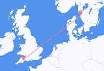 Loty z Göteborg, Szwecja do Exeteru, Anglia