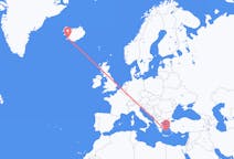 Flyreiser fra Paros, Hellas til Reykjavík, Island