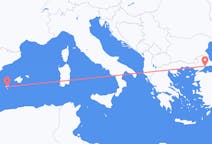 Flights from Tekirdağ, Turkey to Ibiza, Spain