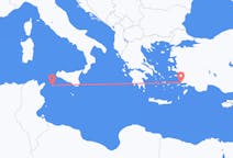Fly fra Pantelleria til Bodrum
