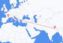 Flyreiser fra Katmandu, Nepal til Rodez, Frankrike