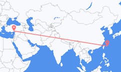 Vluchten van Miyakojima, Japan naar Adana, Turkije