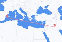 Flyreiser fra Najaf, Irak til Eivissa, Spania
