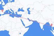 Flights from Dawei Township, Myanmar (Burma) to Madrid, Spain
