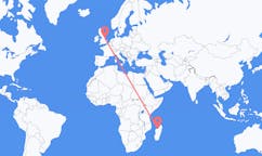 Flights from Mahajanga, Madagascar to Kirmington, England