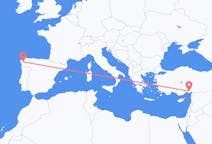 出发地 西班牙圣地亚哥·德孔波斯特拉目的地 土耳其阿达纳的航班