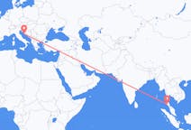 从甲米飞往扎达尔的航班