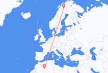 Loty z Timimoun, Algieria do Kiruna, Szwecja