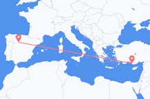 Flyrejser fra Valladolid, Spanien til Gazipaşa, Tyrkiet