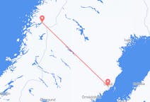 Vluchten van Mo i Rana naar Umeå