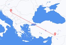 来自波斯尼亚和黑塞哥维那出发地 图兹拉目的地 土耳其加濟安泰普的航班