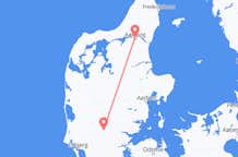 Vols d’Aalborg, Danemark pour Billund, Danemark