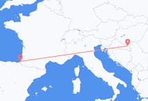 Flyg från Osijek, Kroatien till Biarritz, Frankrike