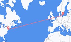 Flyrejser fra Atlantic City, USA til Bornholm, Danmark