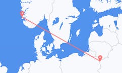 Flights from Grodno, Belarus to Haugesund, Norway