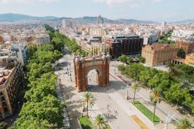 Scenic aerial view of the Agbar Tower in Barcelona in Spain.