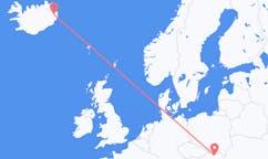 Flights from the city of Poprad, Slovakia to the city of Egilsstaðir, Iceland