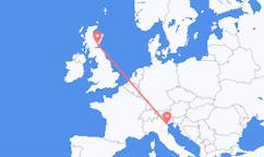 Flyreiser fra Venezia, Italia til Dundee, Skottland