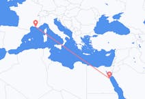 Flights from Hurghada, Egypt to Marseille, France