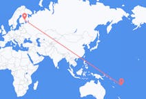 出发地 斐济坎達武島目的地 芬兰约恩苏的航班