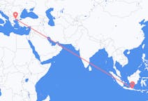Vluchten van Surabaya, Indonesië naar Kavala, Griekenland