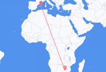 Flyrejser fra Polokwane, Limpopo, Sydafrika til Mahon, Spanien