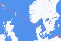 Flüge aus Danzig, Polen nach Sørvágur, die Färöer Inseln
