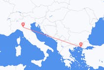 イタリアのから パルマ、ギリシャのへ アレクサンドルポリスフライト
