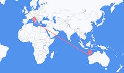 Flyreiser fra Karratha, Australia til Palermo, Italia