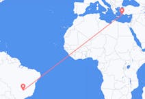 Flyreiser fra Uberlândia, Brasil til Rhodos, Hellas