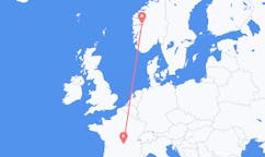 Voos de Sogndal, Noruega para Clermont-Ferrand, França
