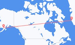 Flyreiser fra King Salmon, USA til Nuuk, Grønland